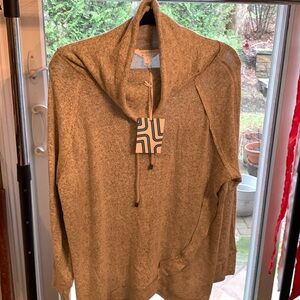 Market & Spruce Haezel Tulip Hem Knit Top Grey 1X